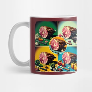 Pop Art Holiday Ham: A Festive Feast for the Eyes - Christmas Ham Mug